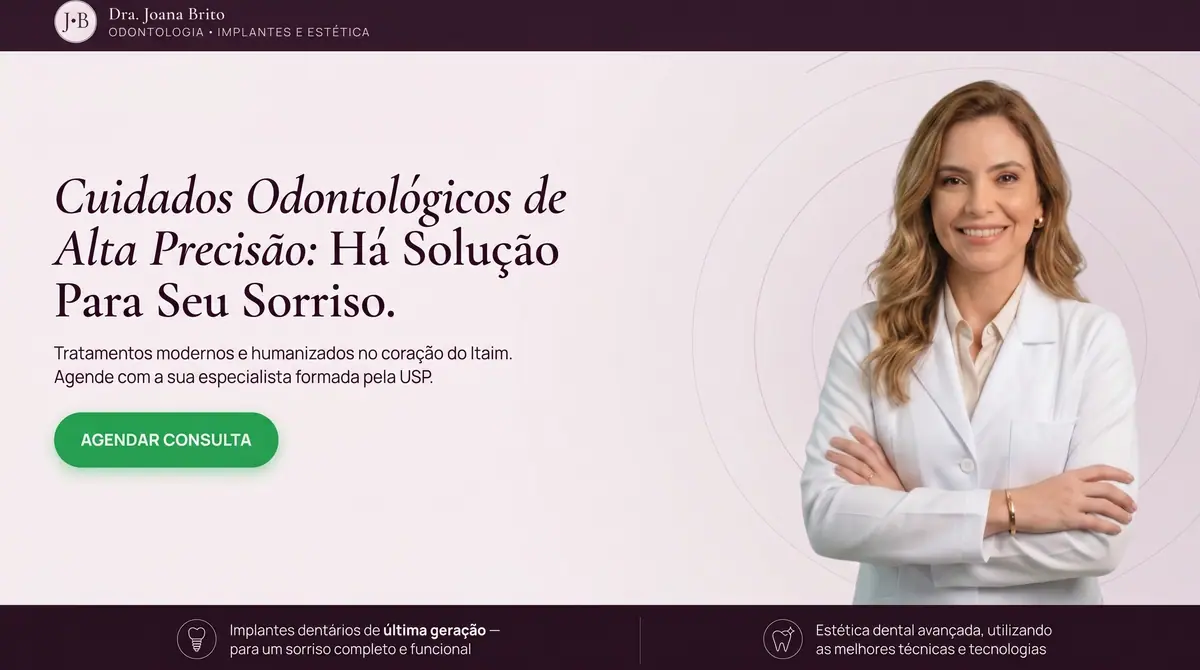 Site do consultório desenvolvido pela Higuchi Marketing