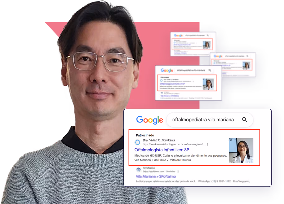 Foto de Rafael Higuchi com resultados positivos no Google